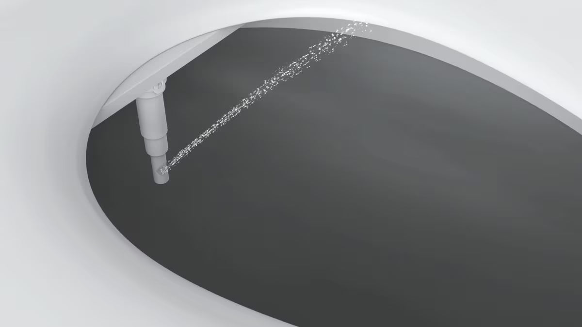 Bílé bidetovací podsedátko SAT Easybidet pro instalaci pod WC sedátko bez připojení k elektřině.
