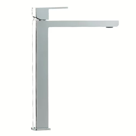 Vysoká stojánková umyvadlová baterie SAT Elements v provedení bílá/chrom bez výpusti.