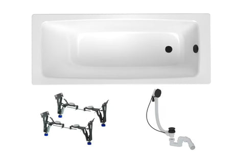 Obdélníková vana SAT Feel 170x70 cm ze smaltované oceli pro levou i pravou orientaci
