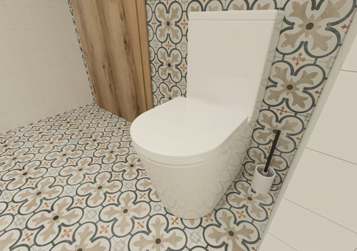 Bílá keramická WC štětka SAT Feel ve volně stojícím provedení