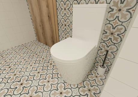 Bílá keramická WC štětka SAT Feel ve volně stojícím provedení