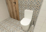 Bílá keramická WC štětka SAT Feel ve volně stojícím provedení