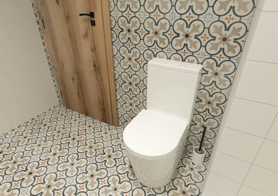 Bílá keramická WC štětka SAT Feel ve volně stojícím provedení