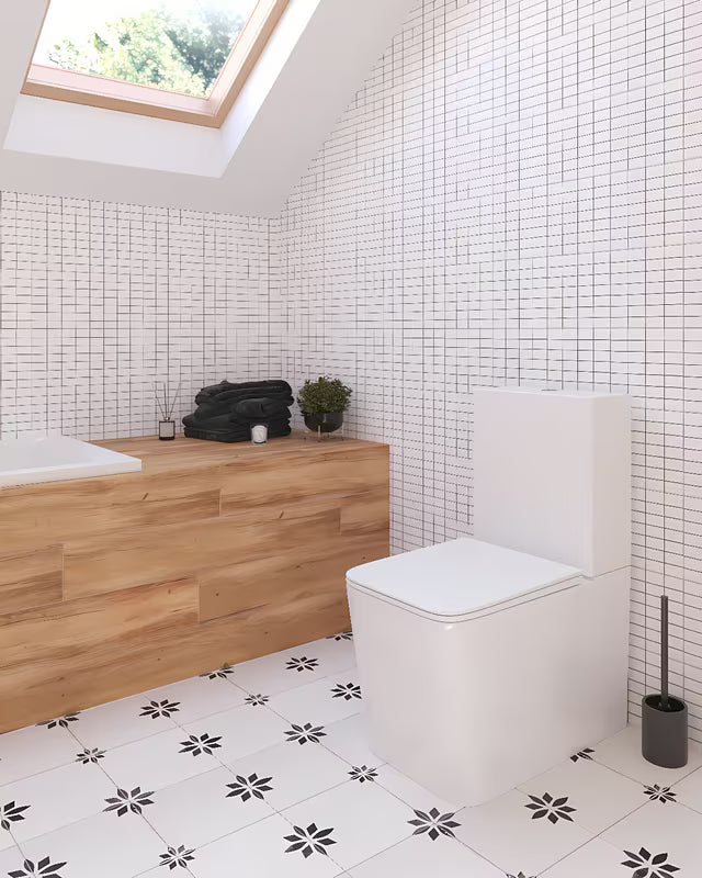 Volně stojící keramická WC štětka SAT Feel v matné černé barvě