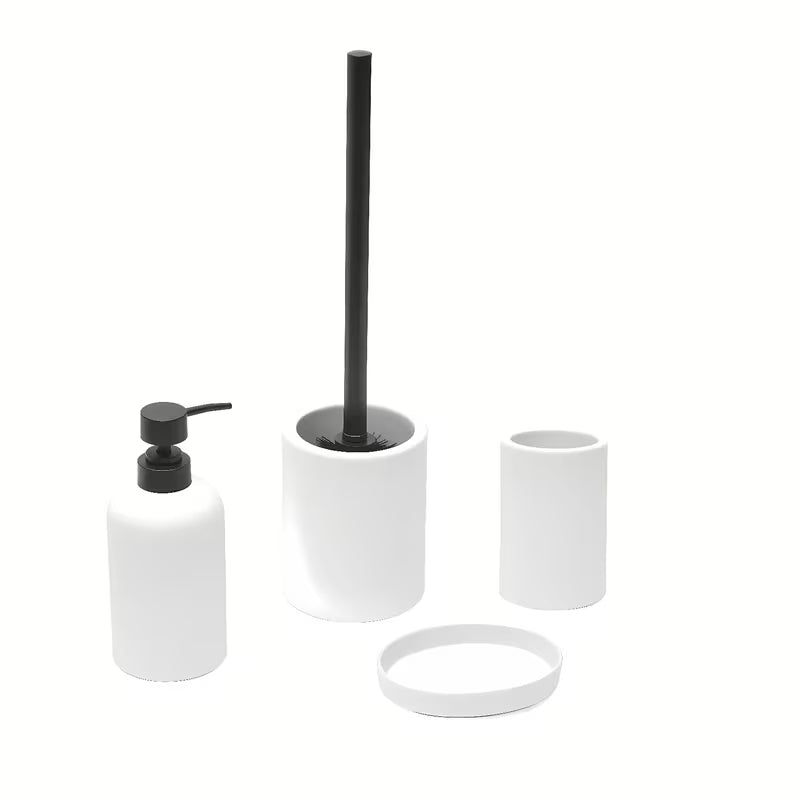 Bílá keramická mýdlenka SAT Feel s jednoduchým moderním designem do koupelny