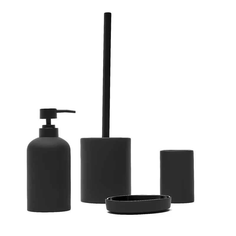 Keramická mýdlenka SAT Feel v matné černé barvě s minimalistickým designem
