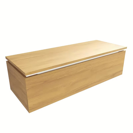 Závěsná koupelnová skříňka SAT Feel s krycí deskou v dekoru medový dub, 120x46x30 cm