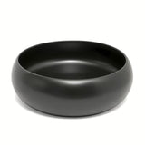 Kulaté keramické umyvadlo na desku SAT Feel v černé matné barvě, průměr 36 cm