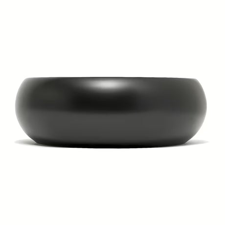 Kulaté keramické umyvadlo na desku SAT Feel v černé matné barvě, průměr 36 cm