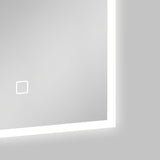 Bílé obdélníkové zrcadlo SAT Feel 50x70 cm s LED osvětlením a senzorovým ovládáním