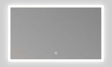 Bílé obdélníkové LED zrcadlo SAT Feel 60x100 cm se senzorem a volbou tří barev světla.
