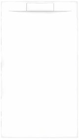 Obdélníková sprchová vanička SAT Fusion 100x90 cm z litého mramoru v barvě blanco
