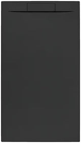 Obdélníková sprchová vanička SAT Fusion 140x80 cm z litého mramoru v barvě grafito
