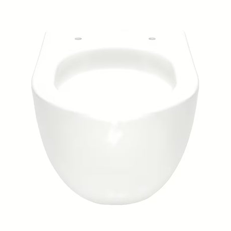 Bílé závěsné WC SAT Fusion s vírovým splachováním a sedátkem SoftClose se skrytým uchycením.