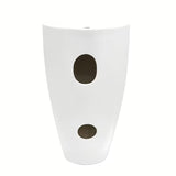Volně stojící keramické umyvadlo SAT Fusion v bílé barvě s průměrem 50 cm