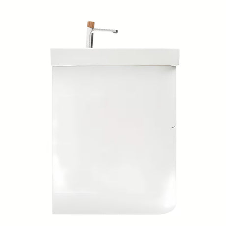 Závěsná skříňka s umyvadlem SAT Fusion 97,5x53x45 cm v bílé matné s baterií bez výpusti