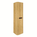 Vysoká závěsná koupelnová skříňka SAT Fusion 40x149x33 cm v dekoru dub medový s matným povrchem