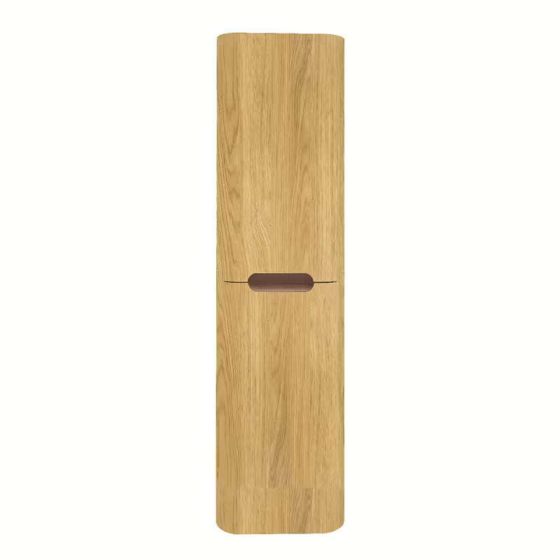 Vysoká závěsná koupelnová skříňka SAT Fusion 40x149x33 cm v dekoru dub medový s matným povrchem