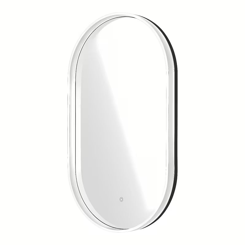 Oválné LED zrcadlo SAT Fusion 54x94 cm s prosvíceným transparentním rámem a senzorovým ovládáním