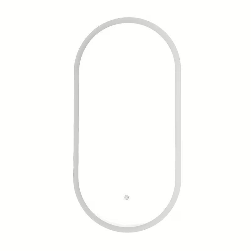 Oválné LED zrcadlo SAT Fusion 54x94 cm s prosvíceným transparentním rámem a senzorovým ovládáním
