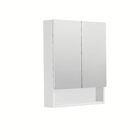 Závěsná zrcadlová skříňka SAT Cube Way 60x72x14 cm v bílé lesklé barvě se zrcadlovými dvířky