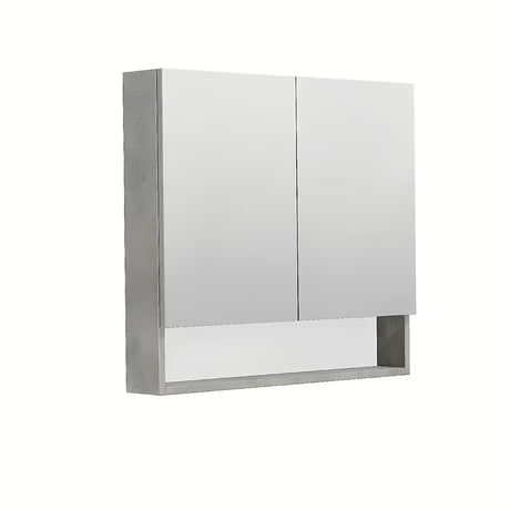 Zrcadlová skříňka SAT Cubeway 80x14x72 cm v dekoru betonu se zrcadlovými dvířky