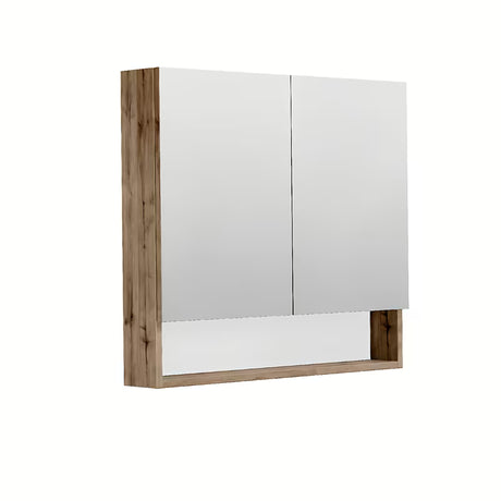 Zrcadlová skříňka SAT Cubeway 80x14x72 cm v dekoru dub Wellington s vnitřními poličkami
