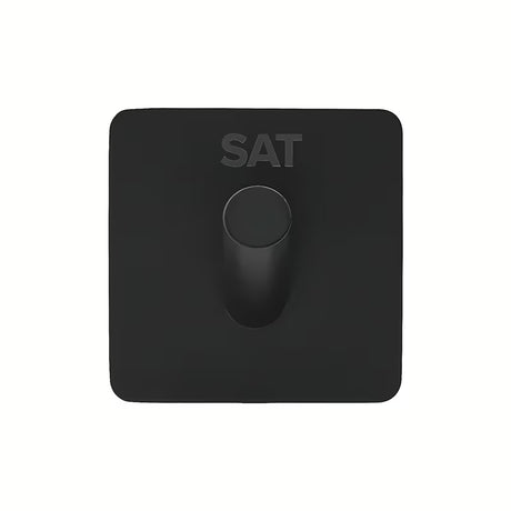 Černý matný nalepovací háček SAT z nerezové oceli pro koupelnu