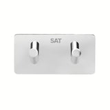 Nalepovací dvojháček SAT Chrome v chromovém provedení z leštěné nerezové oceli