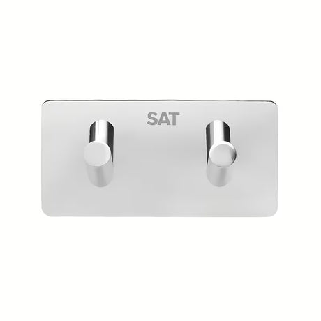 Nalepovací dvojháček SAT Chrome v chromovém provedení z leštěné nerezové oceli