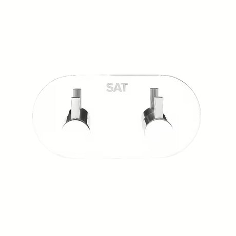 Nalepovací dvojháček SAT Chrome v lesklém nerezovém provedení pro montáž bez vrtání