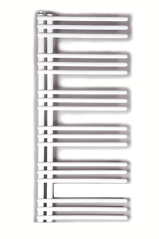 Bílý kombinovaný radiátor SAT Hto 50x114 cm se středovým připojením