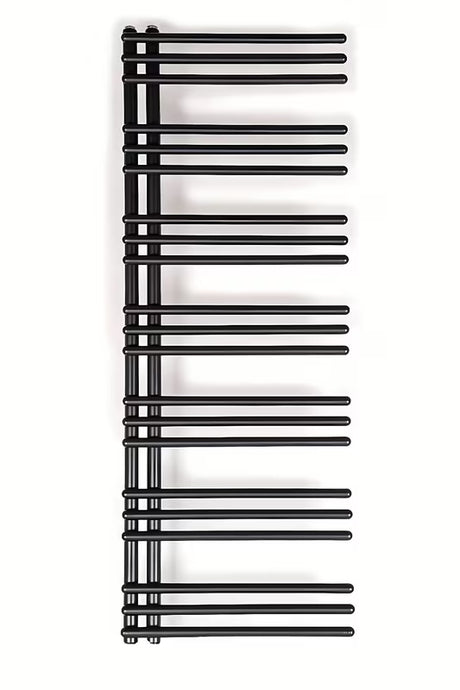 Kombinovaný radiátor SAT Hto 50x134 cm v černé matné barvě se středovým připojením