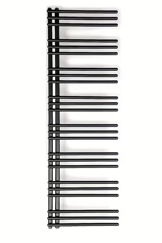 Kombinovaný radiátor SAT Hto 154x50 cm v černé matné barvě se středovým připojením