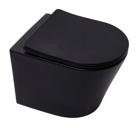 Závěsné WC SAT Infinitio v černo-matném provedení se sedátkem SoftClose a skrytým uchycením