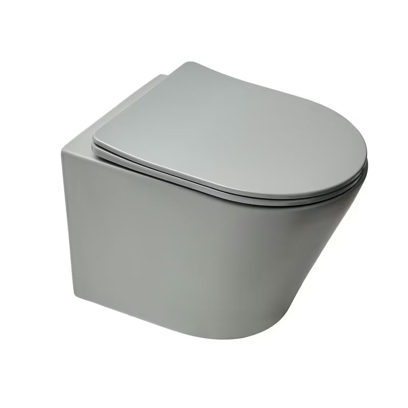 Závěsné WC SAT Infinitio v šedo-matném provedení se skrytým uchycením a sedátkem SoftClose.