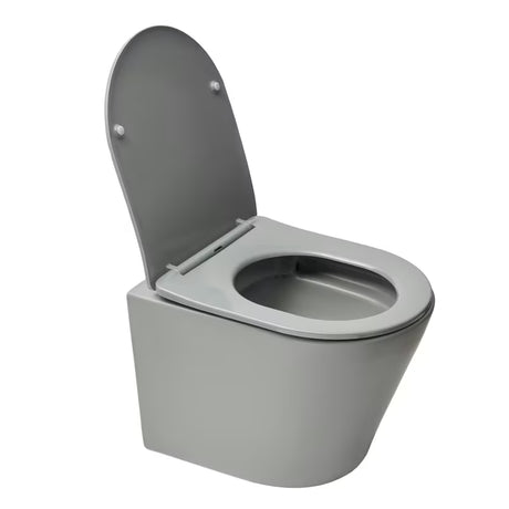 Závěsné WC SAT Infinitio v šedo-matném provedení se skrytým uchycením a sedátkem SoftClose.