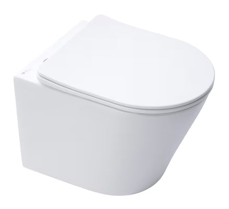 Závěsné WC SAT Infinitio v matné bílé barvě se skrytým uchycením a sedátkem SoftClose.