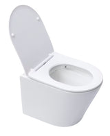 Závěsné WC SAT Infinitio v matné bílé barvě se skrytým uchycením a sedátkem SoftClose.