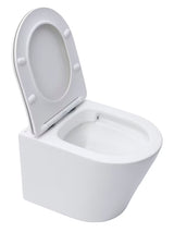 Závěsné WC SAT Infinitio v matné bílé barvě se skrytým uchycením a sedátkem SoftClose.