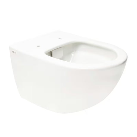 Bílé závěsné WC SAT Infinitio s bezokrajovým splachováním Rim-Ex a sedátkem se SoftClose.