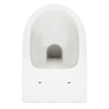 Bílé závěsné WC SAT Infinitio s bezokrajovým splachováním Rim-Ex a sedátkem se SoftClose.