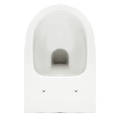 Bílé závěsné WC SAT Infinitio s bezokrajovým splachováním Rim-Ex a sedátkem se SoftClose.