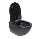 Závěsné WC SAT Infinitio v černém matu s bezokrajovým splachováním Rim-Ex a sedátkem SoftClose