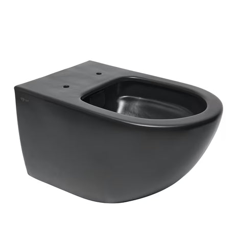 Závěsné WC SAT Infinitio v černém matu s bezokrajovým splachováním Rim-Ex a sedátkem SoftClose