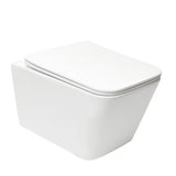 Bílé závěsné WC SAT Infinitio v obdélníkovém tvaru se sedátkem SoftClose a skrytým uchycením