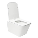 Bílé závěsné WC SAT Infinitio v obdélníkovém tvaru se sedátkem SoftClose a skrytým uchycením