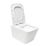 Bílé závěsné WC SAT Infinitio v obdélníkovém tvaru se sedátkem SoftClose a skrytým uchycením