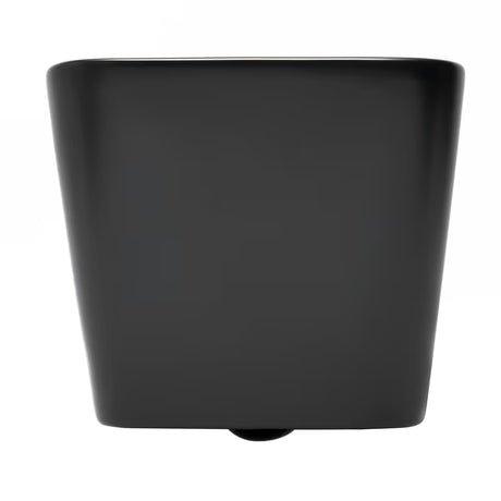 Černo-matné závěsné WC SAT Infinitio v hranatém designu se sedátkem SoftClose a skrytým uchycením.