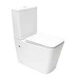 Bílé volně stojící WC kombi SAT Infinitio bez splachovacího okruhu se sedátkem a úsporným DualFlush splachováním